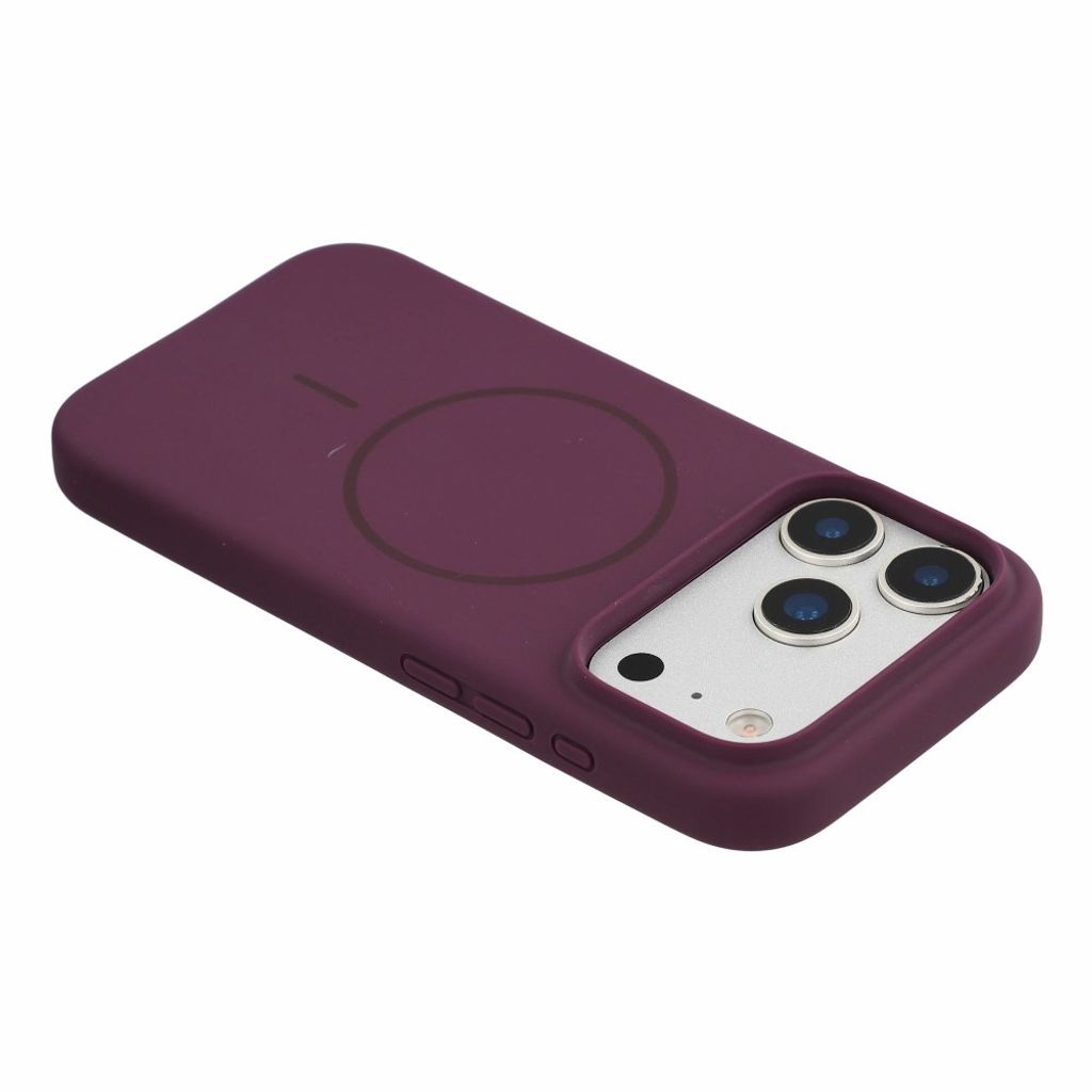 X-LEVEL iPhone 18 Pro Max/17 Pro Max MagSafe kuori silikonista - Cherry Red
