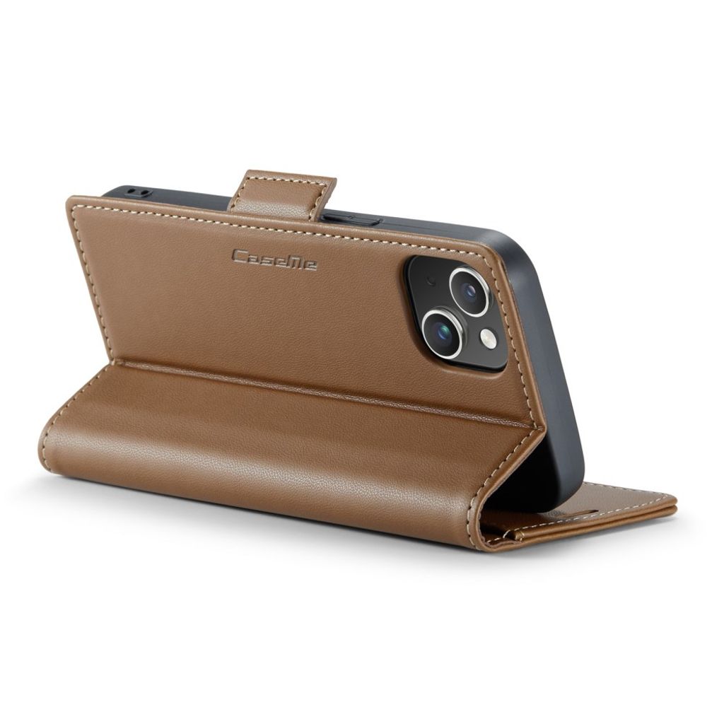 CASEME iPhone 14 Pungetui RFID-blokerende 3 Kortpladser - Brun