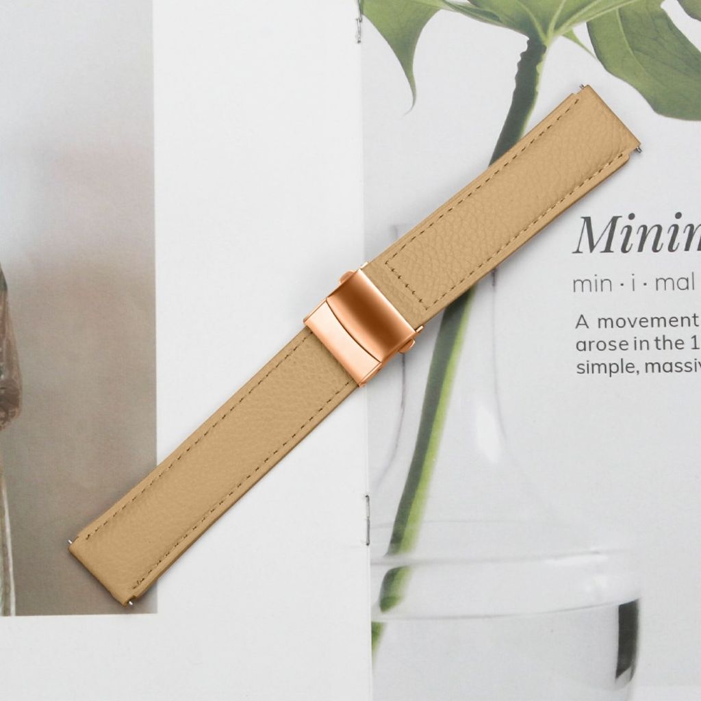 Garmin D2 Air X10/Venu/Approach S40 etc. Urrem Ægte Læder – Kamel