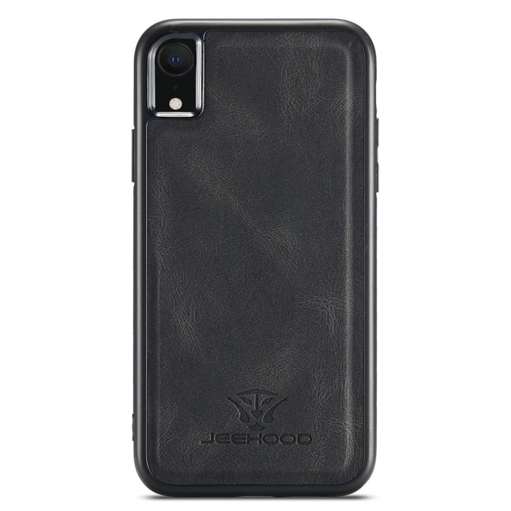 JEEHOOD Plånboksskal med Stativ för iPhone XR – Svart
