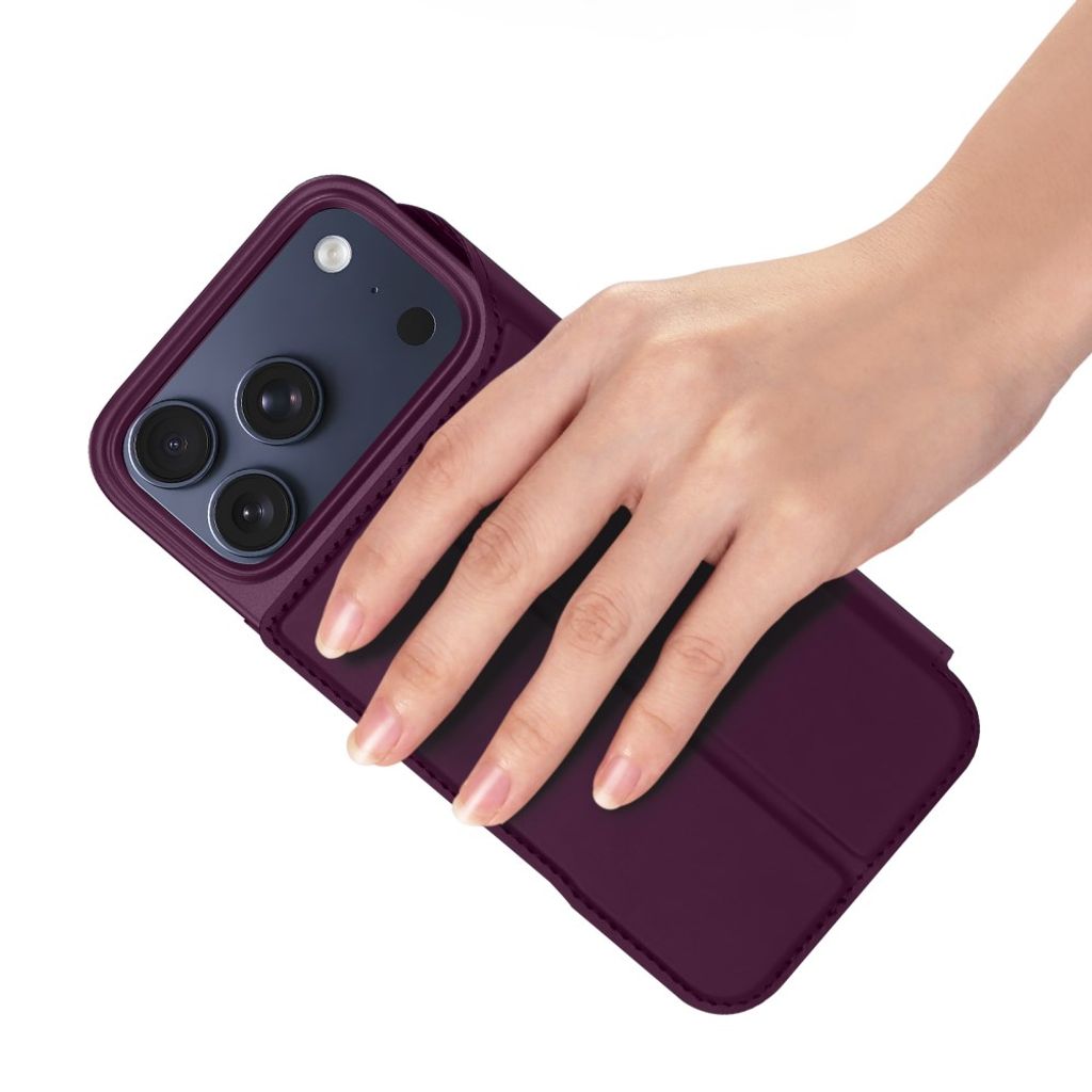 DUX DUCIS iPhone 18 Pro Max / 17 Pro Max Lompakkokotelo PU-nahka - Dark Cherry