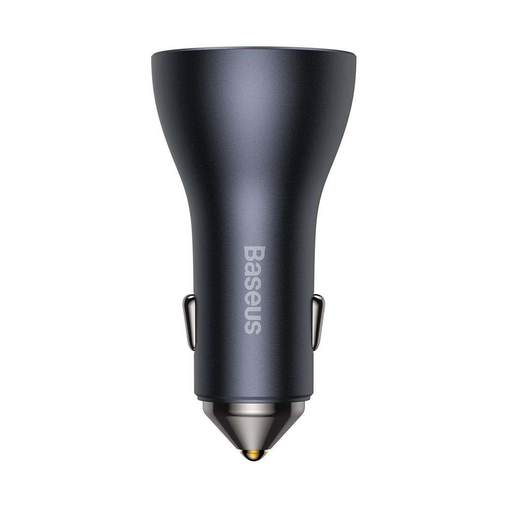Baseus Golden Contactor Pro billaddare USB-A + 2x USB-C 65W mörkgrå