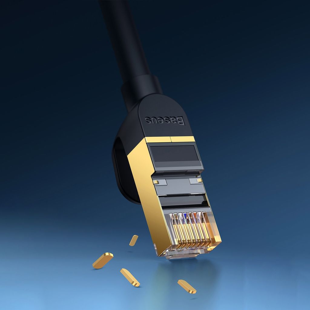 Baseus Speed Seven 10Gbps nettverkskabel RJ45 5m sort