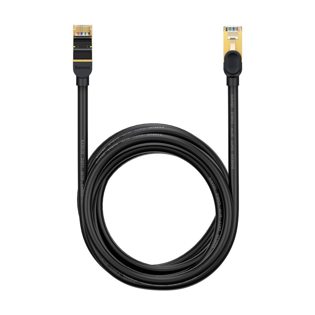 Baseus Speed Seven 10Gbps nettverkskabel RJ45 5m sort