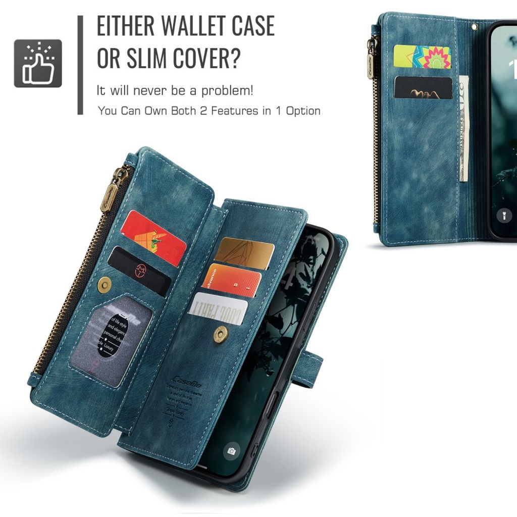CASEME iPhone 17 Kotelo Jalusta - Sininen