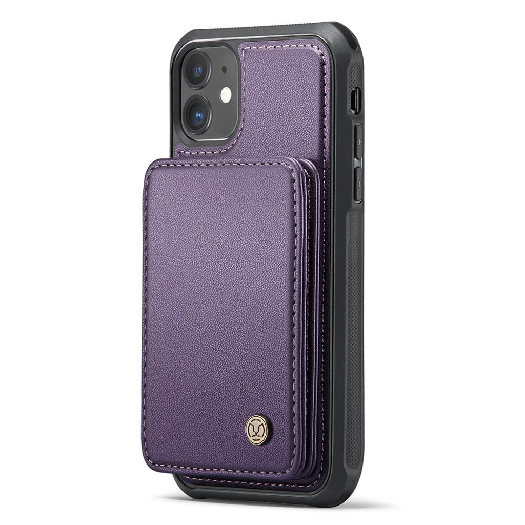 Jeehood iPhone 11 Skal med Avtagbar Magnetisk Kortväska – Lila