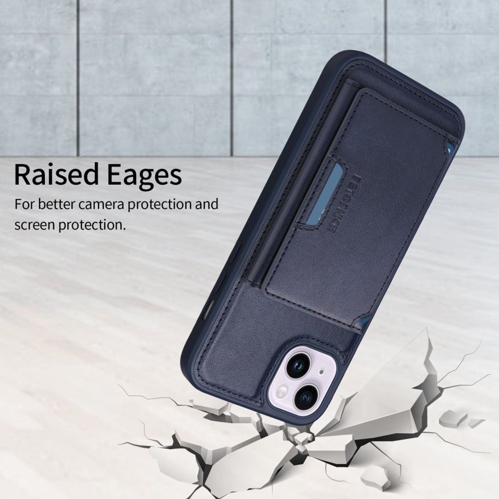 BETOPNICE iPhone 14 Plus MagSafe Lommebokdeksel - Blå