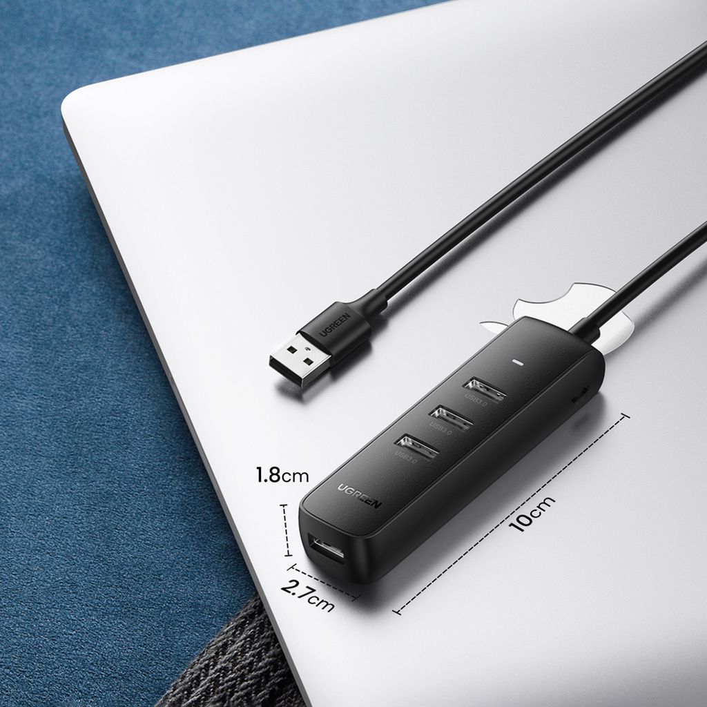 Ugreen HUB USB Type A splitter - 4x USB 3.2 Gen 1 svart (CM416 80657)