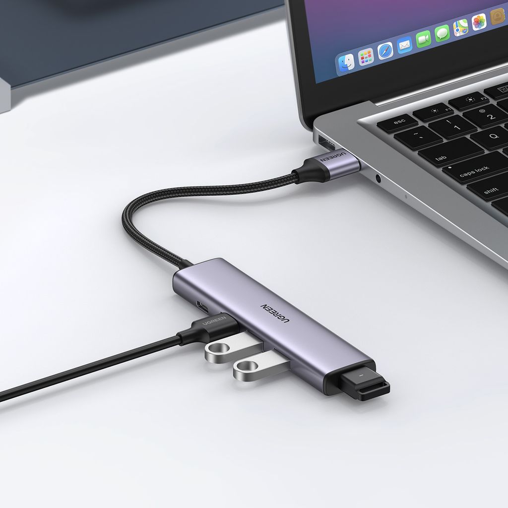 Ugreen USB HUB splitter - 4x USB 3.0 gray (CM473 20805)