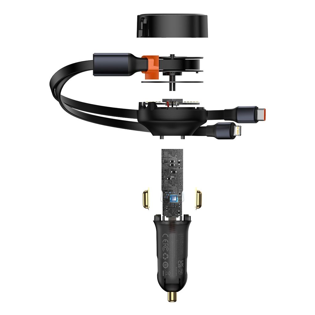 Baseus Enjoyment 2in1 billader 30W svart (CGTX000001)