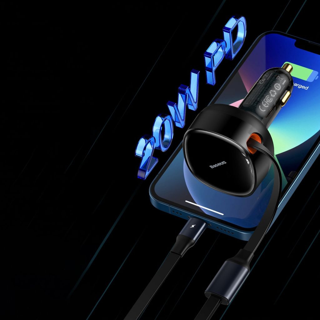 Baseus Enjoyment 2in1 billader 30W svart (CGTX000001)