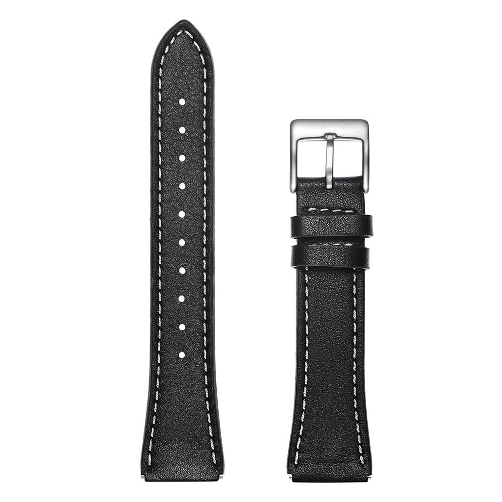 Garmin Vivoactive 4S/3S/Huawei TalkBand B5 ja muiden kellojen ranneke aitoa nahkaa – musta