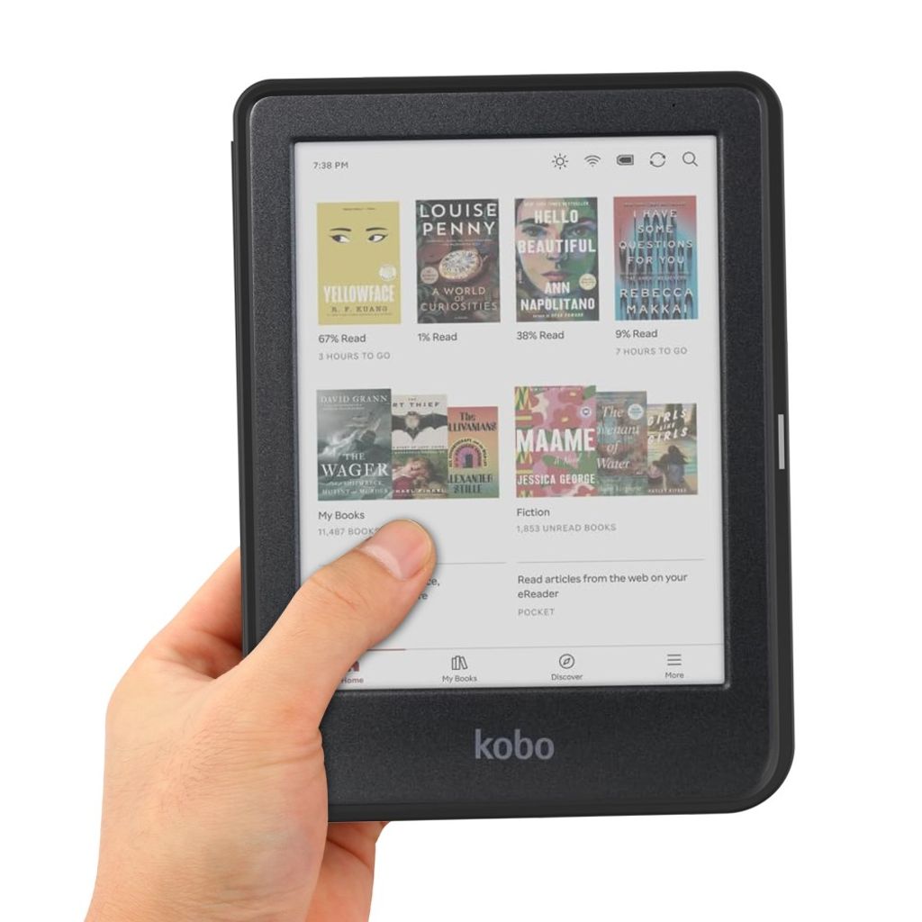 Kobo Clara Colour/Clara BW PU-nahka kotelo - Musta