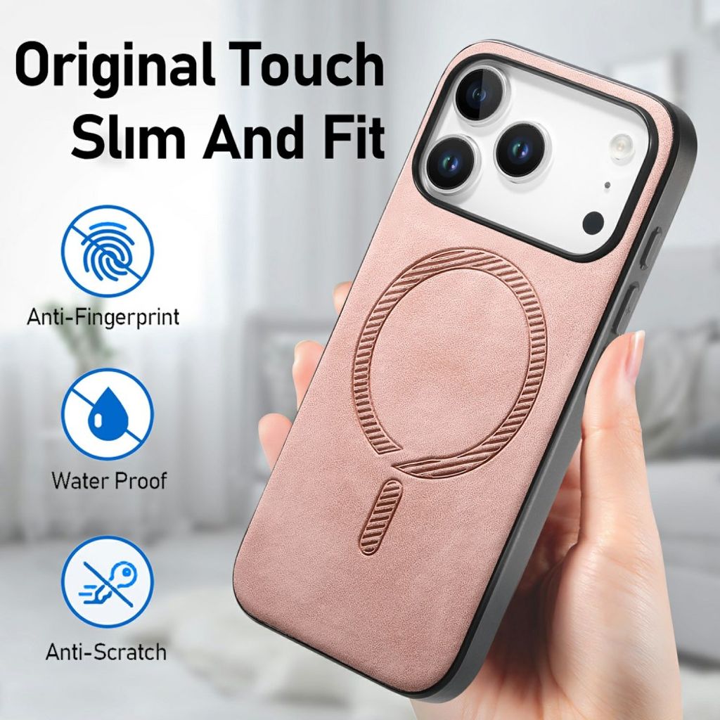 iPhone 18 Pro & iPhone 17 Pro MagSafe PU Læder Cover - Gul