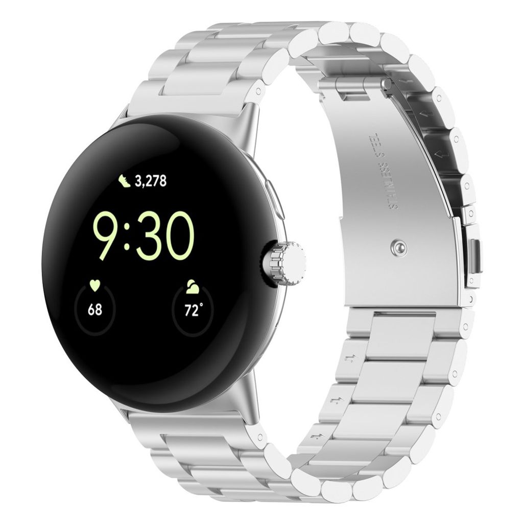 Google Pixel Watch 3 45 mm Kellonranneke Ruostumaton teräs - hopea