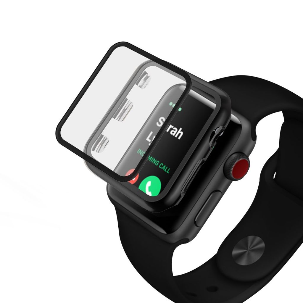 Apple Watch SE/SE (2022)/Serie 6/5/4 44mm Cover med Skærmbeskyttelse – Sort