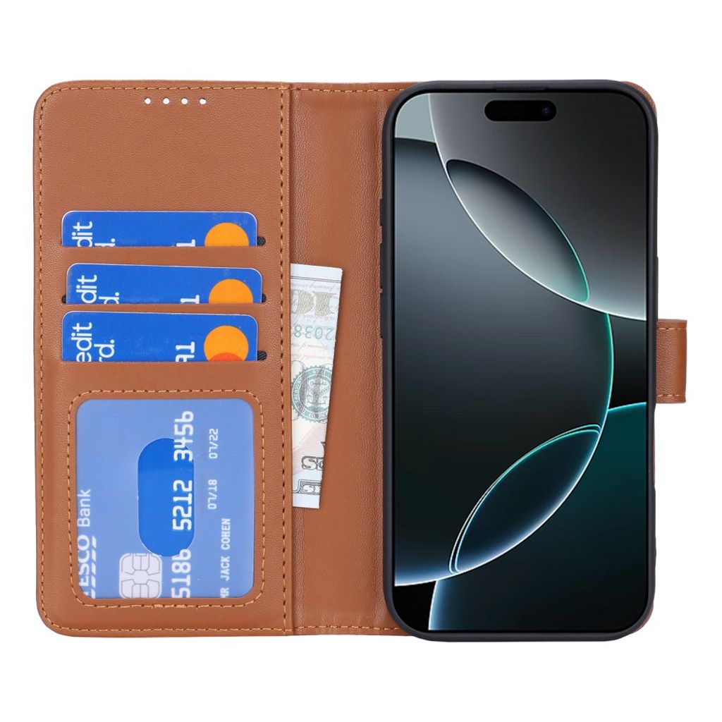 iPhone 17 Pro Etui med Stativ - Lysebrun