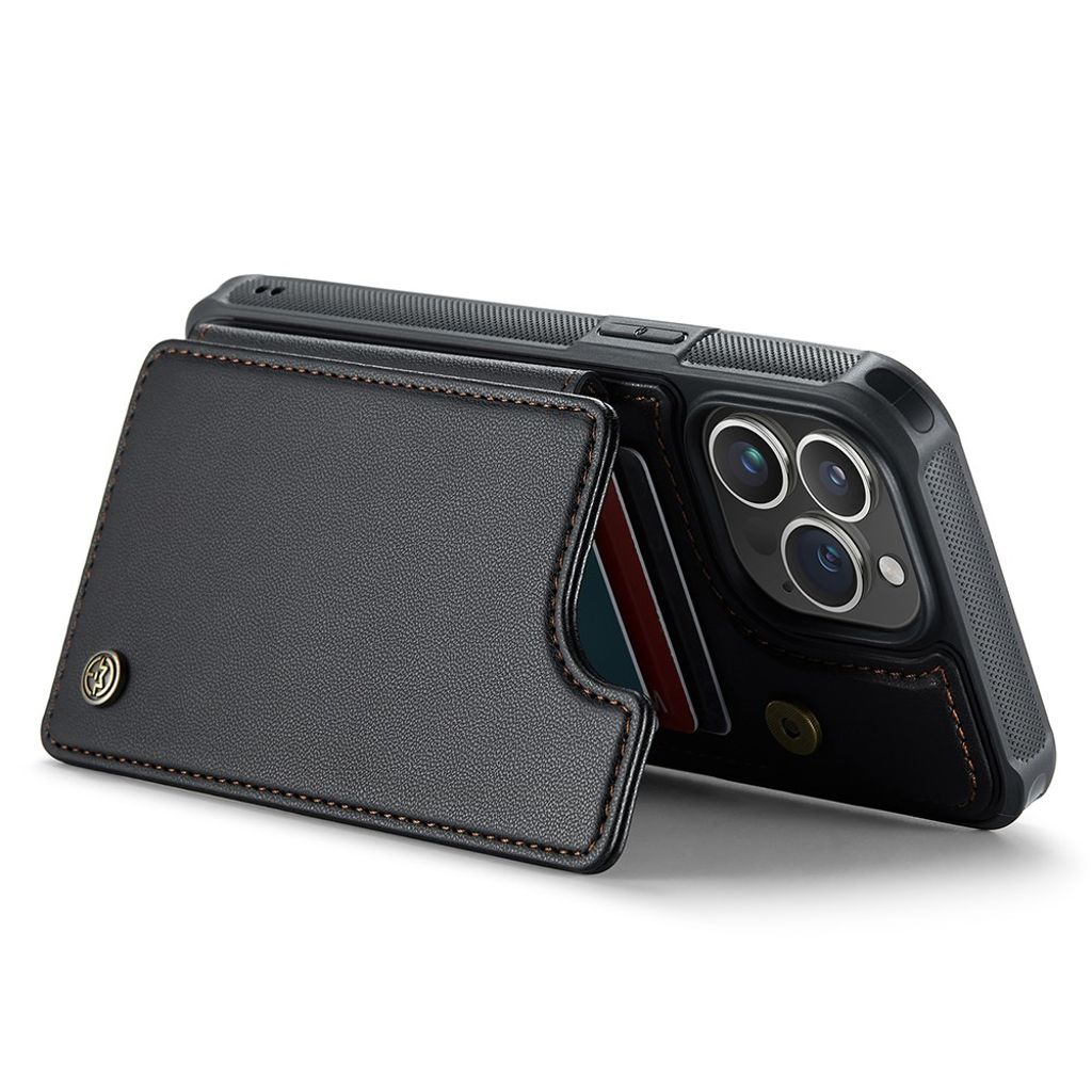 CASEME iPhone 14 Pro Max C22 Pungcover PU Læder RFID - Sort