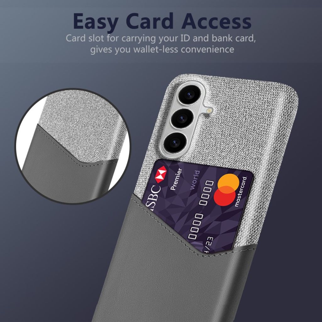 Samsung Galaxy S26 / S26 Pro Skal med Kortfack - Grå