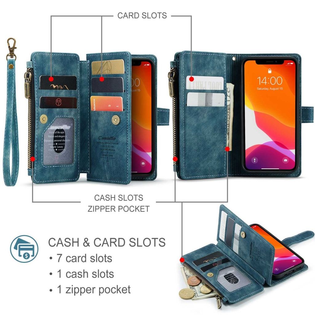 CASEME iPhone 12 Mini Cover with Stand - Blue