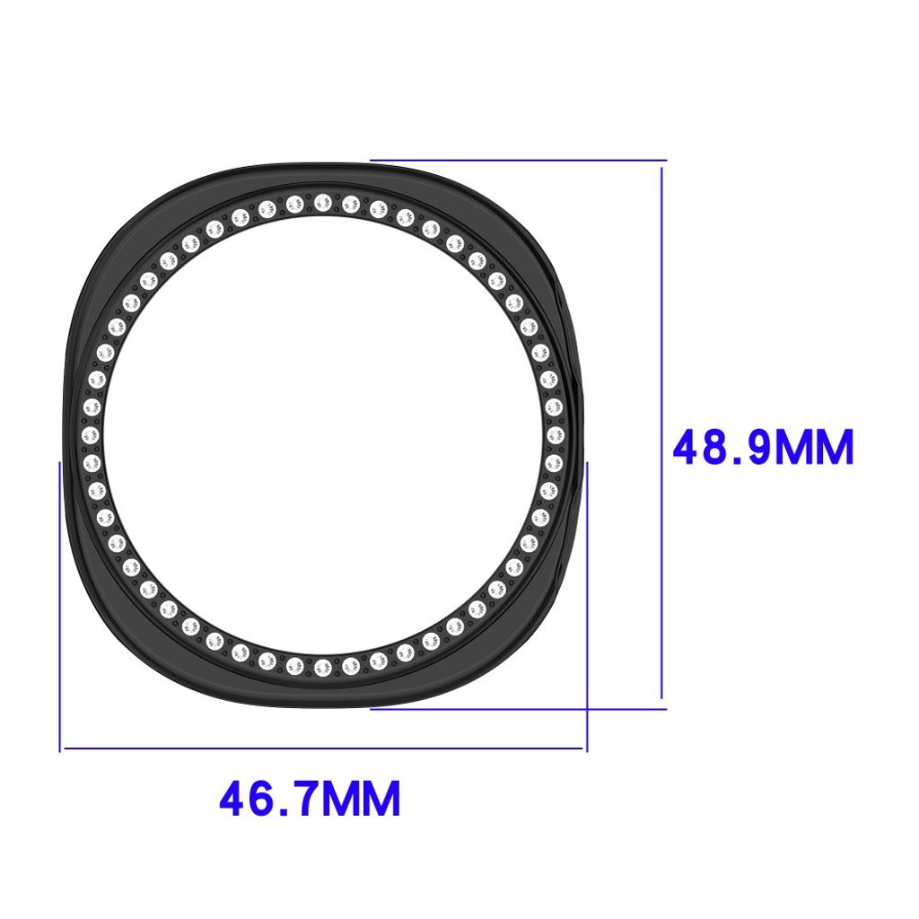 Samsung Galaxy Watch9 44mm Deksel med rhinsteiner - Rose gull