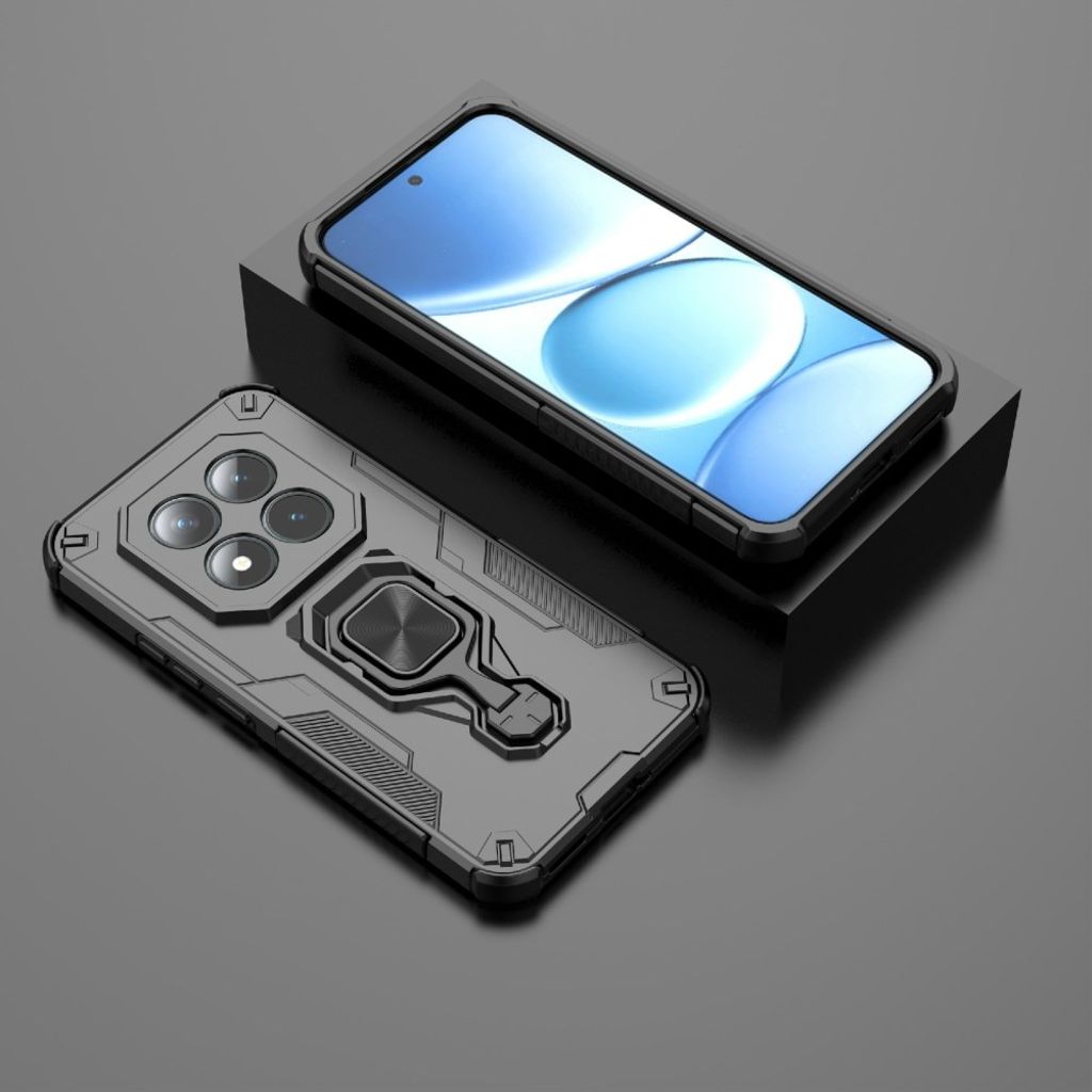 Xiaomi Redmi Note 15 ProPlus 5G case with rotatable ring kickstand - black