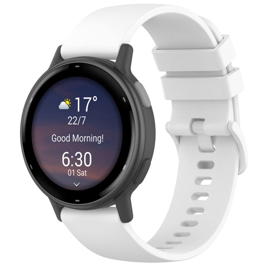 Garmin Forerunner 265 etc. klokkerem i silikon - hvit