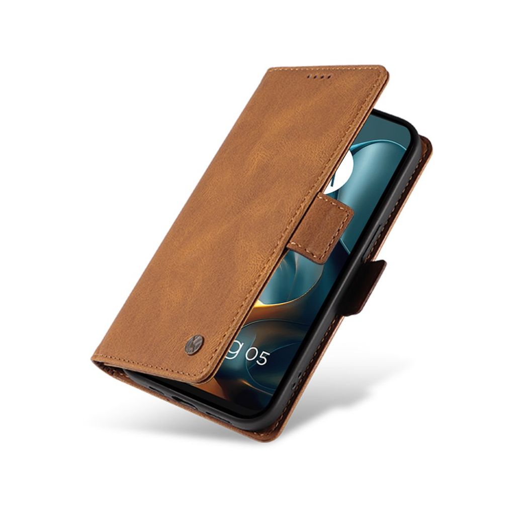 YIKATU Motorola Moto G05 4G Plånboksfodral - Brun
