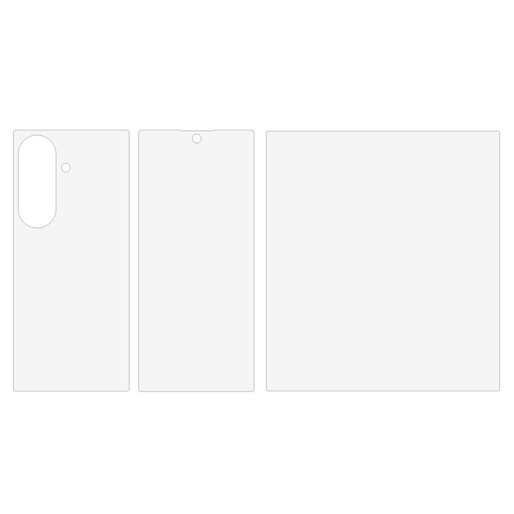 Samsung Galaxy Z Fold8 Ultra Skærmbeskytter 3-pak Forside + Bagside