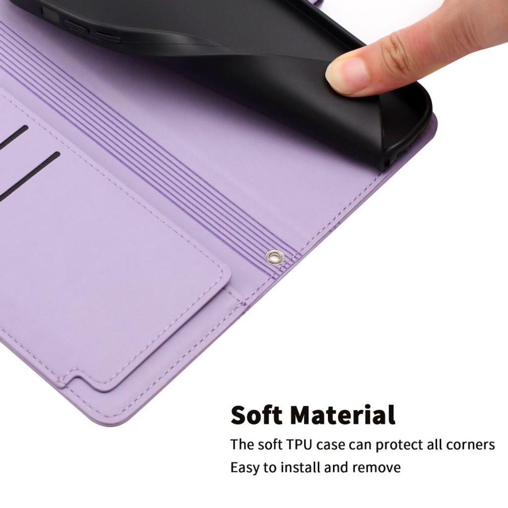 Xiaomi 17T Lompakkokotelo käsihihnalla - Vaaleanvioletti