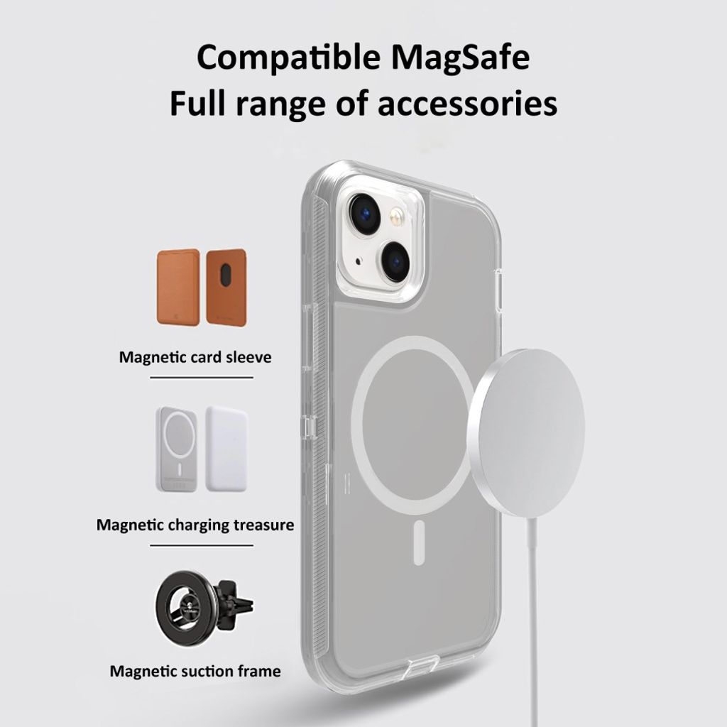 iPhone 15 MagSafe Cover - Gennemsigtig Grå