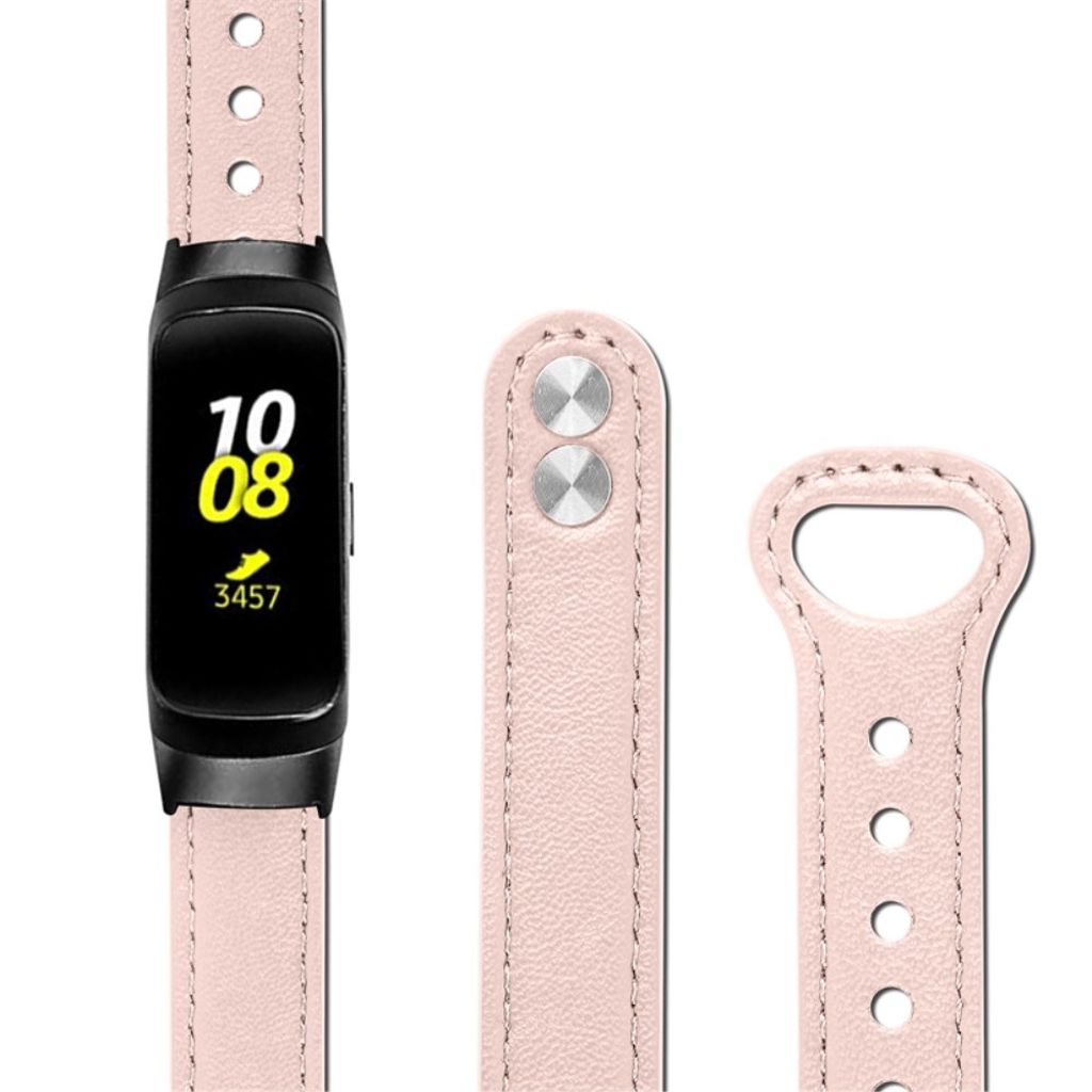 Samsung Galaxy Fit SM-R370 Urrem Ægte Læder – Lyserød