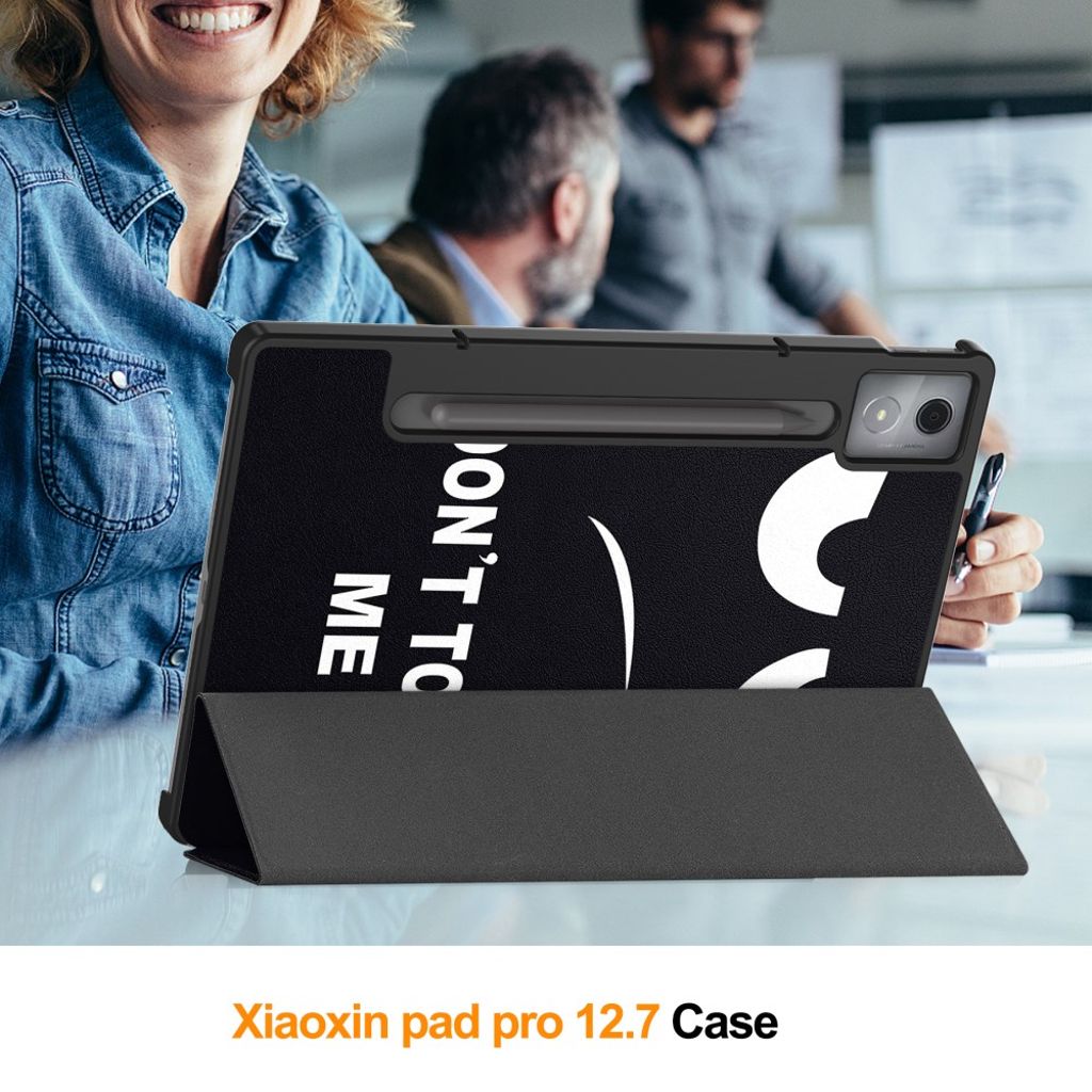 Lenovo Idea Tab Pro Etui Med Mønster og Stativ - Svart