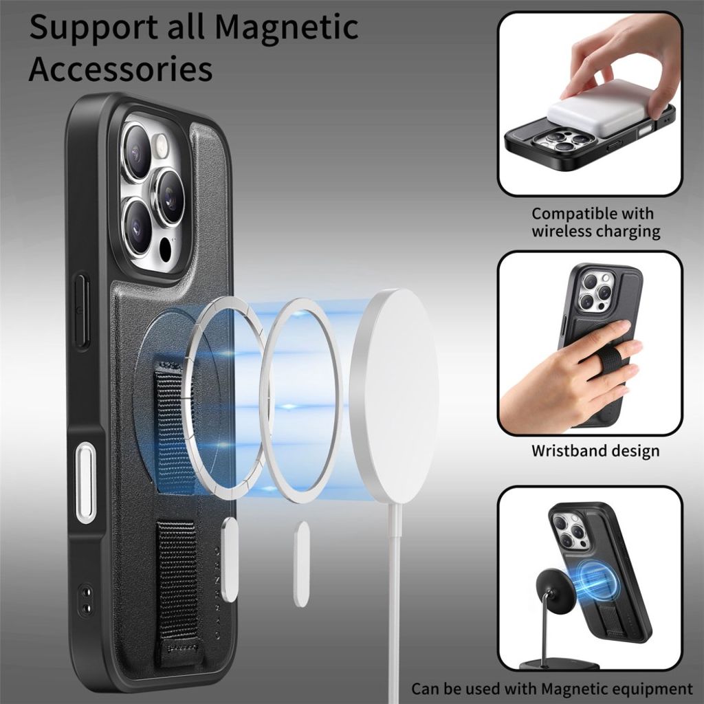 CASENEO iPhone 16 Pro Deksel med MagSafe - Svart