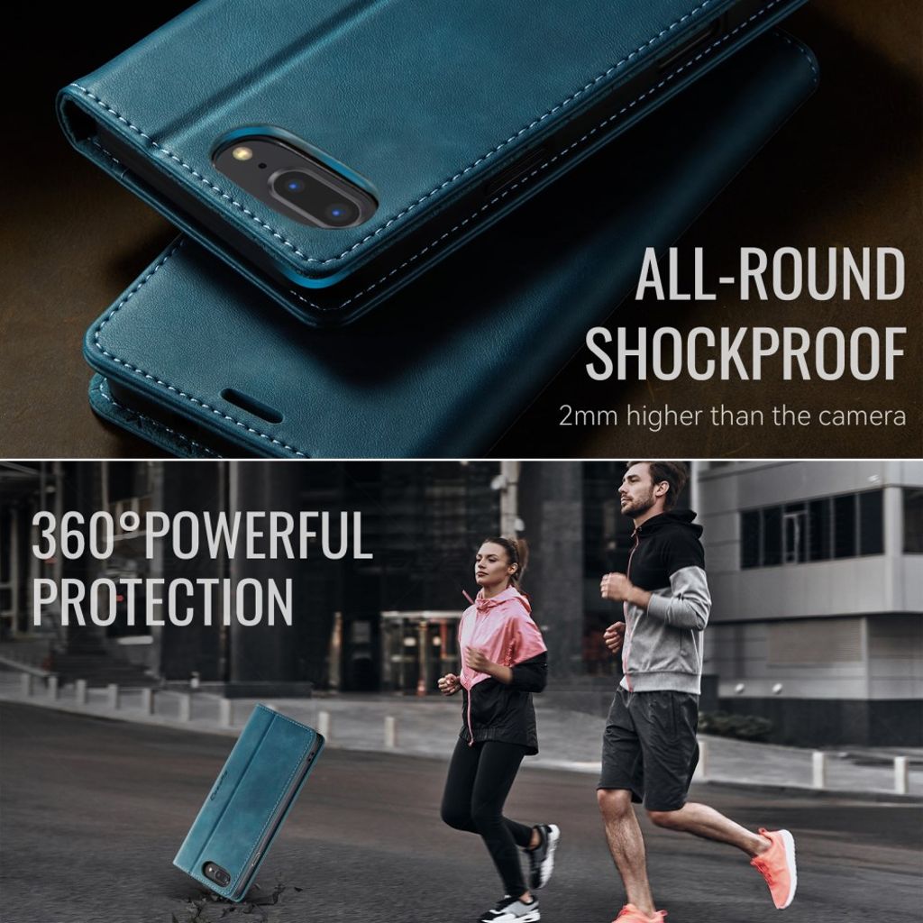 CASEME iPhone 6 Plus / 7 Plus / 8 Plus Kotelo Jalusta - Vihreä