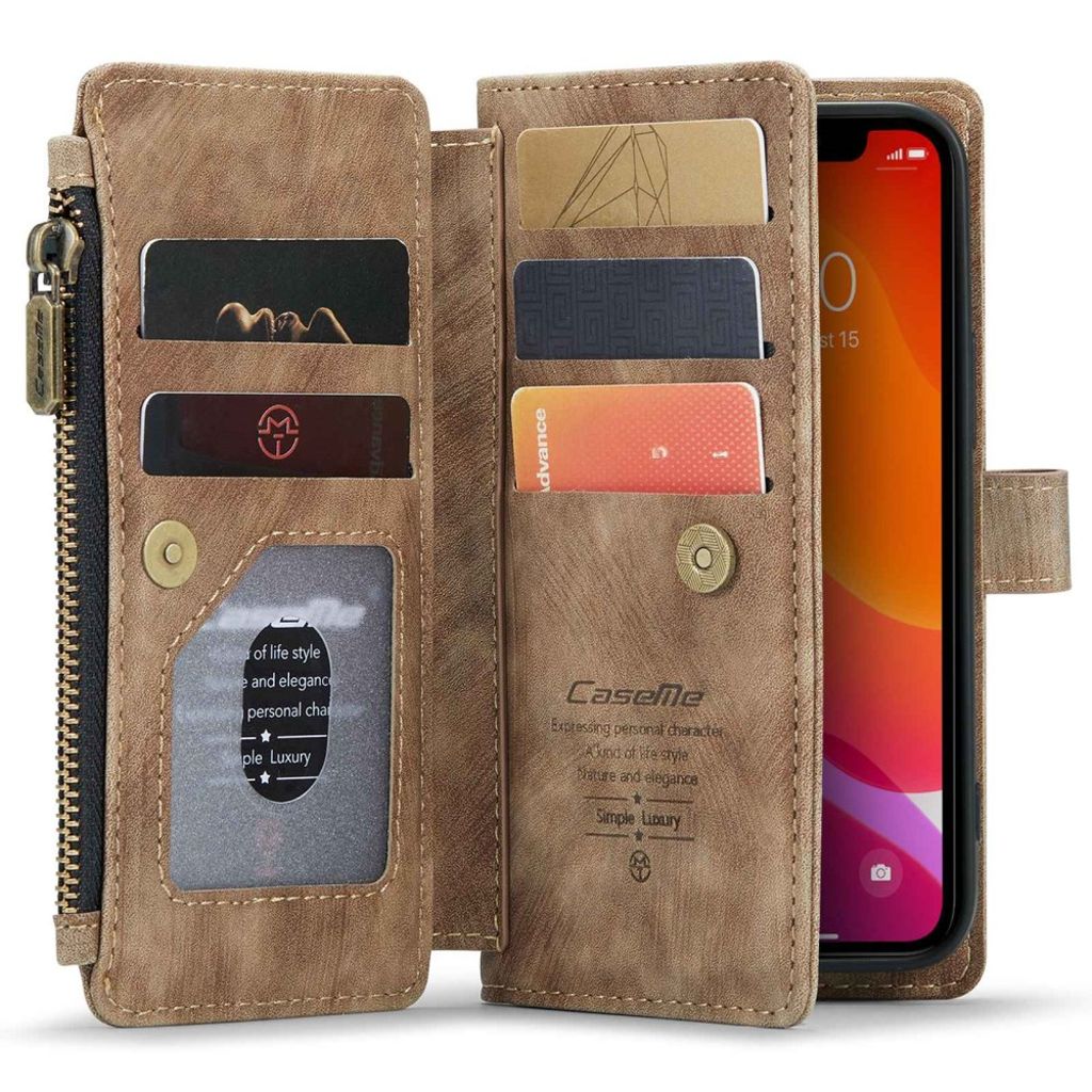 CASEME iPhone 12 Mini Cover with Stand - Brown