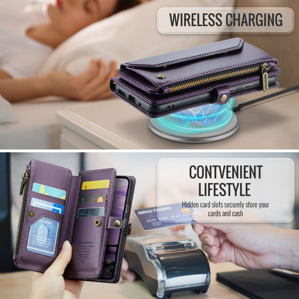 CASEME Google Pixel 10 Pro / Pixel 10 Etui med 10 Kortplads - Lilla