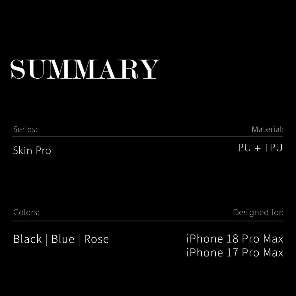 Dux Ducis iPhone 18 Pro Max / 17 Pro Max Fodral med Korthållare - Svart
