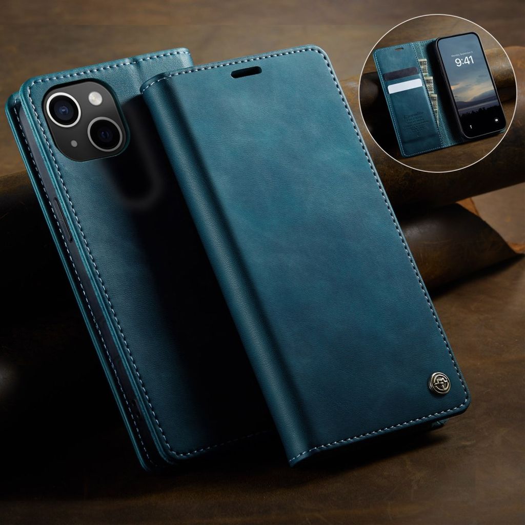 CASEME iPhone 13 mini Lompakkokotelo RFID-estävä Jalusta – Vihreä