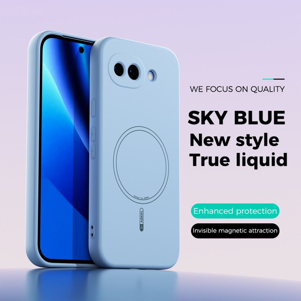 ABEEL Google Pixel 10a Skal MagSafe-kompatibel Silikon - Blå
