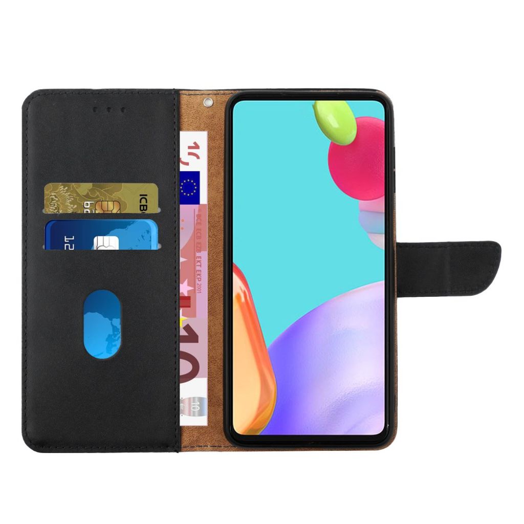 Google Pixel 11 Pro XL Plånboksfodral Äkta Läder - Svart