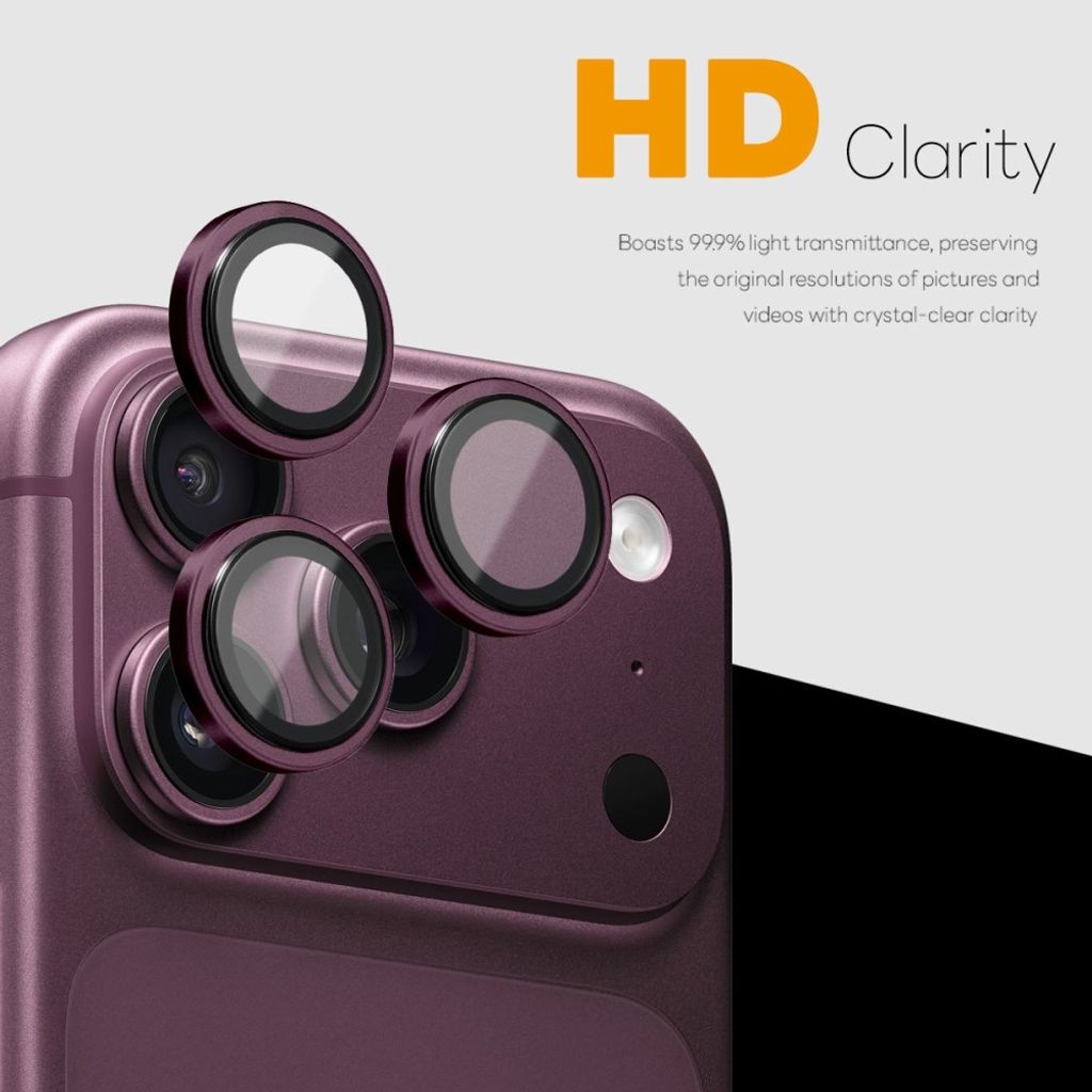 NORTHJO iPhone 18 Pro/18 Pro Max Kamera Linssinsuoja Karkaistu Lasi - Violetti