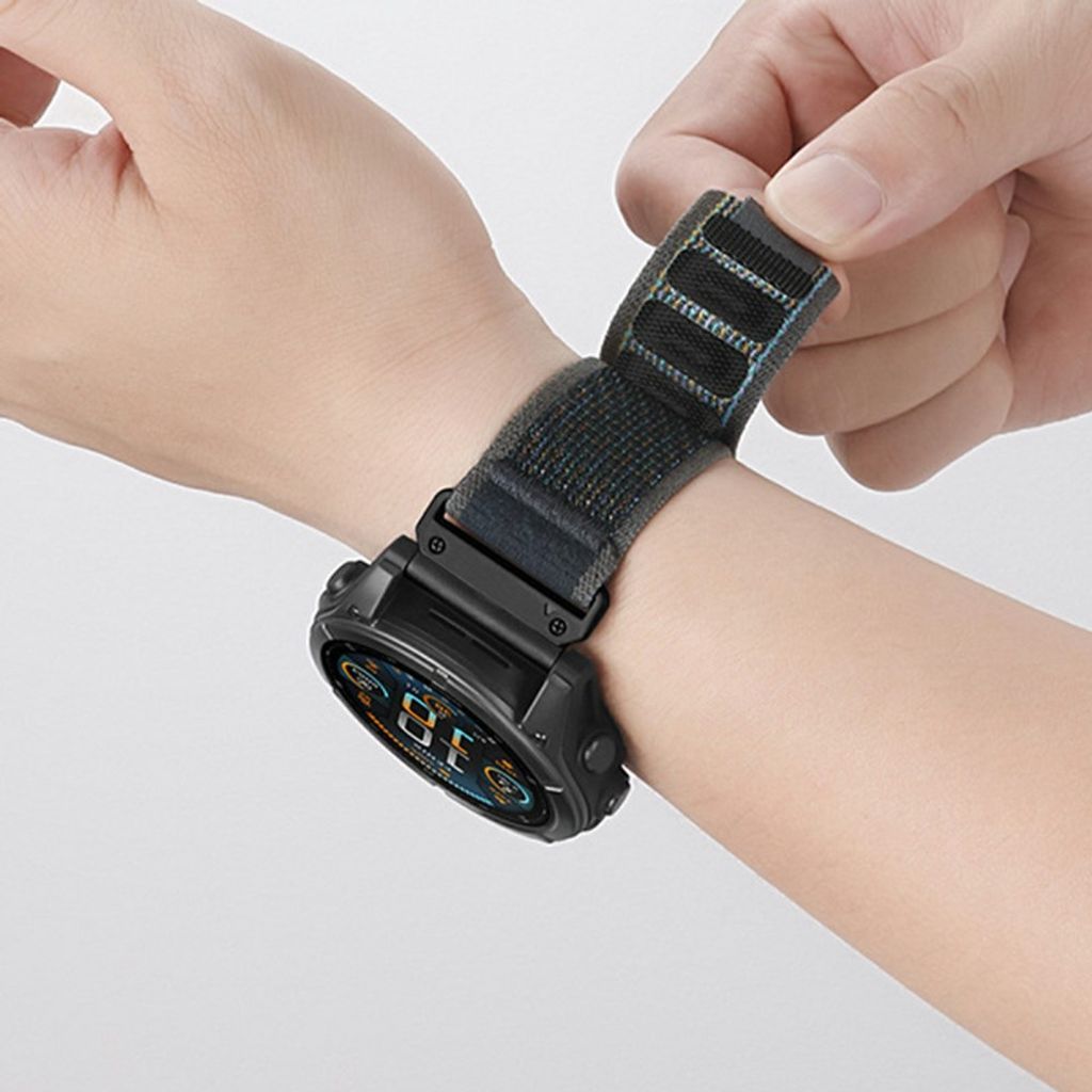 Garmin Fenix 8 Pro/Quatix 8/Tactix 8 47mm Klockarmband i Nylon - Grön/Grå