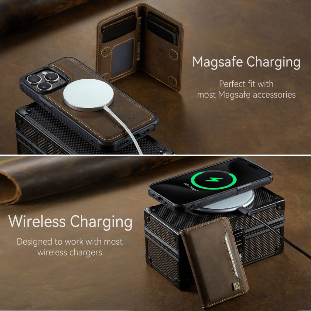 AUTSPACE iPhone 12 Pro Max Cover med Kortplads - Brun