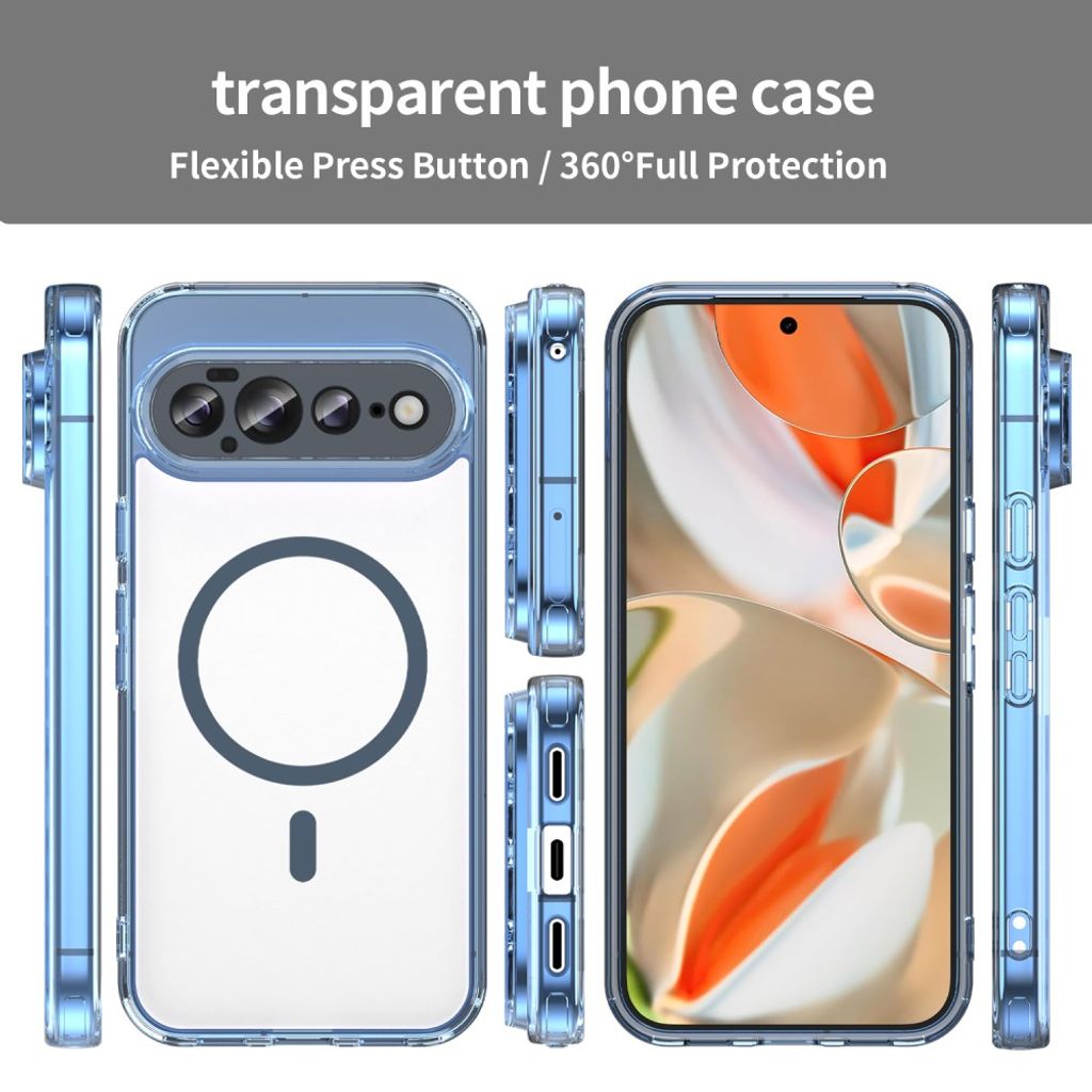 Google Pixel 11 Pro XL MagSafe Skal - Transparent Blå