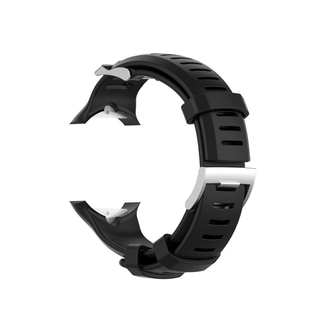Suunto D6 Dive/D6i Novo/Zulu -kellon ranneke silikonilla – musta