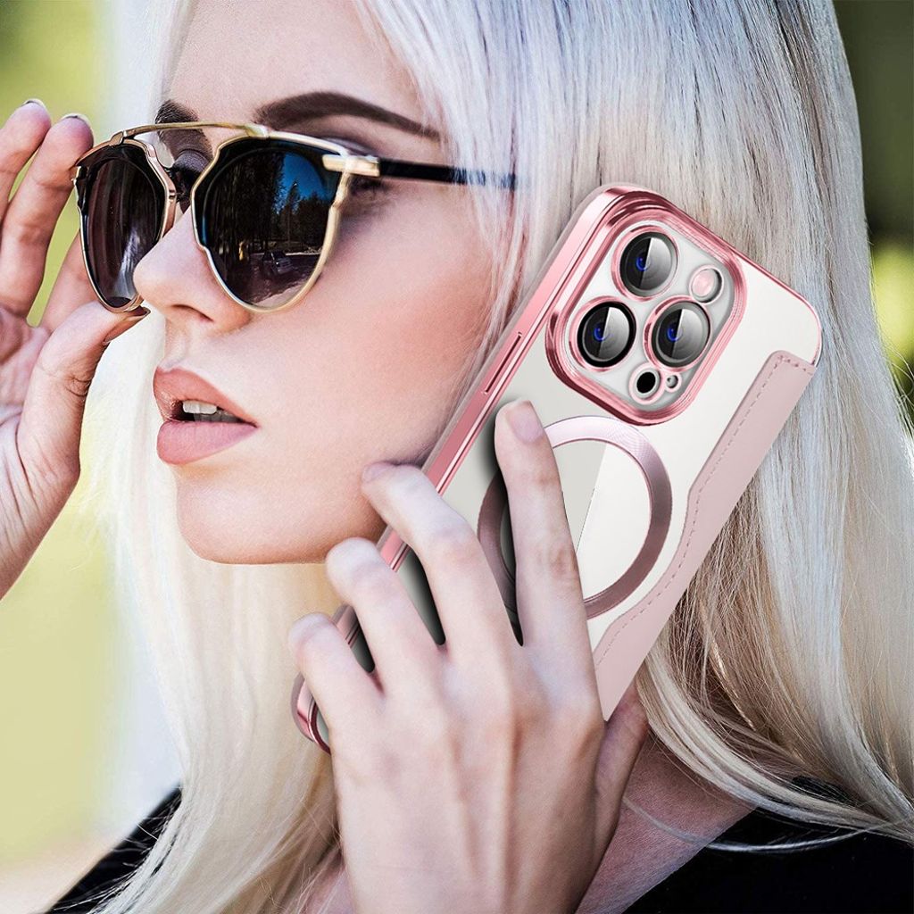 iPhone 14 Pro Plånboksfodral MagSafe RFID-blockerande – Mörkgrön