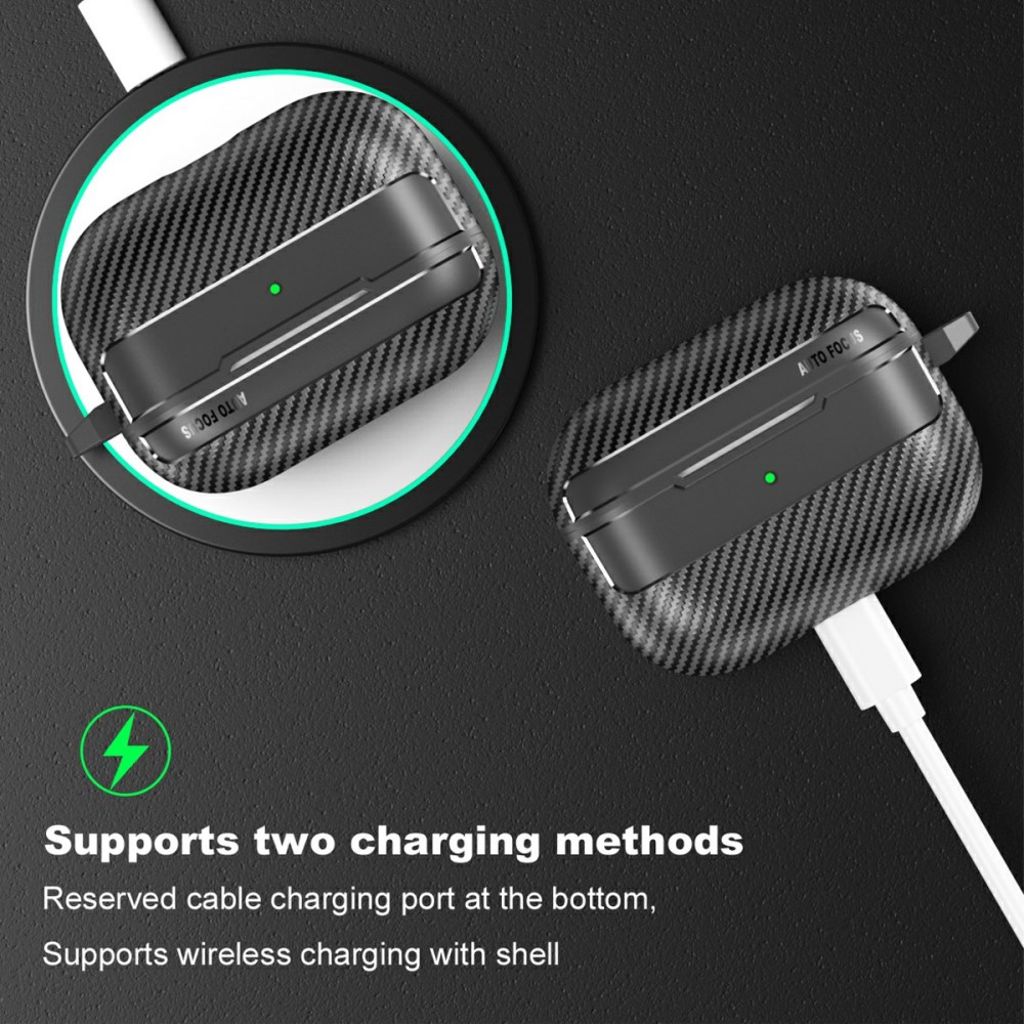 Apple AirPods Pro 3 Cover med Krog - Sort