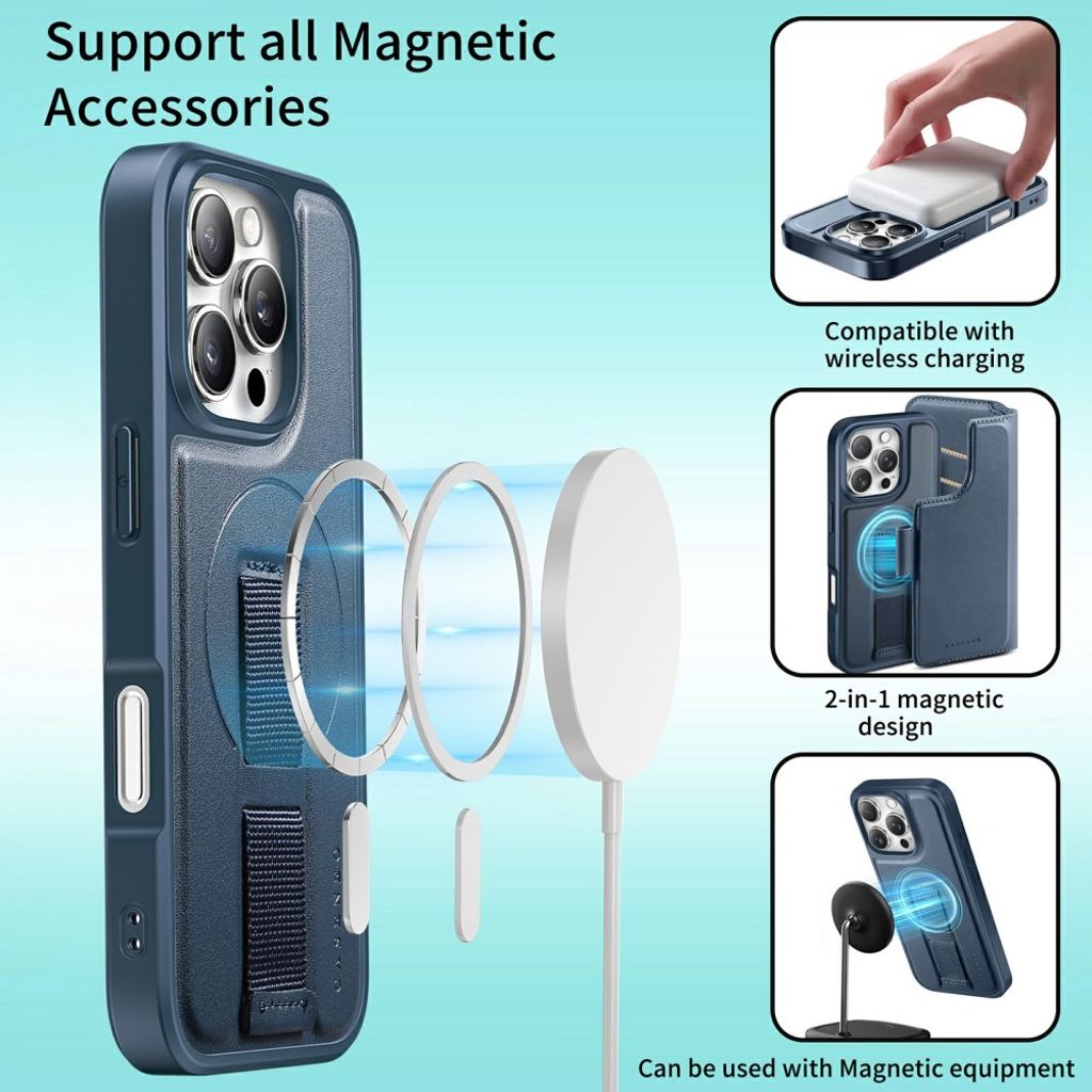 CASENEO iPhone 16 Cover with Stand - Blue