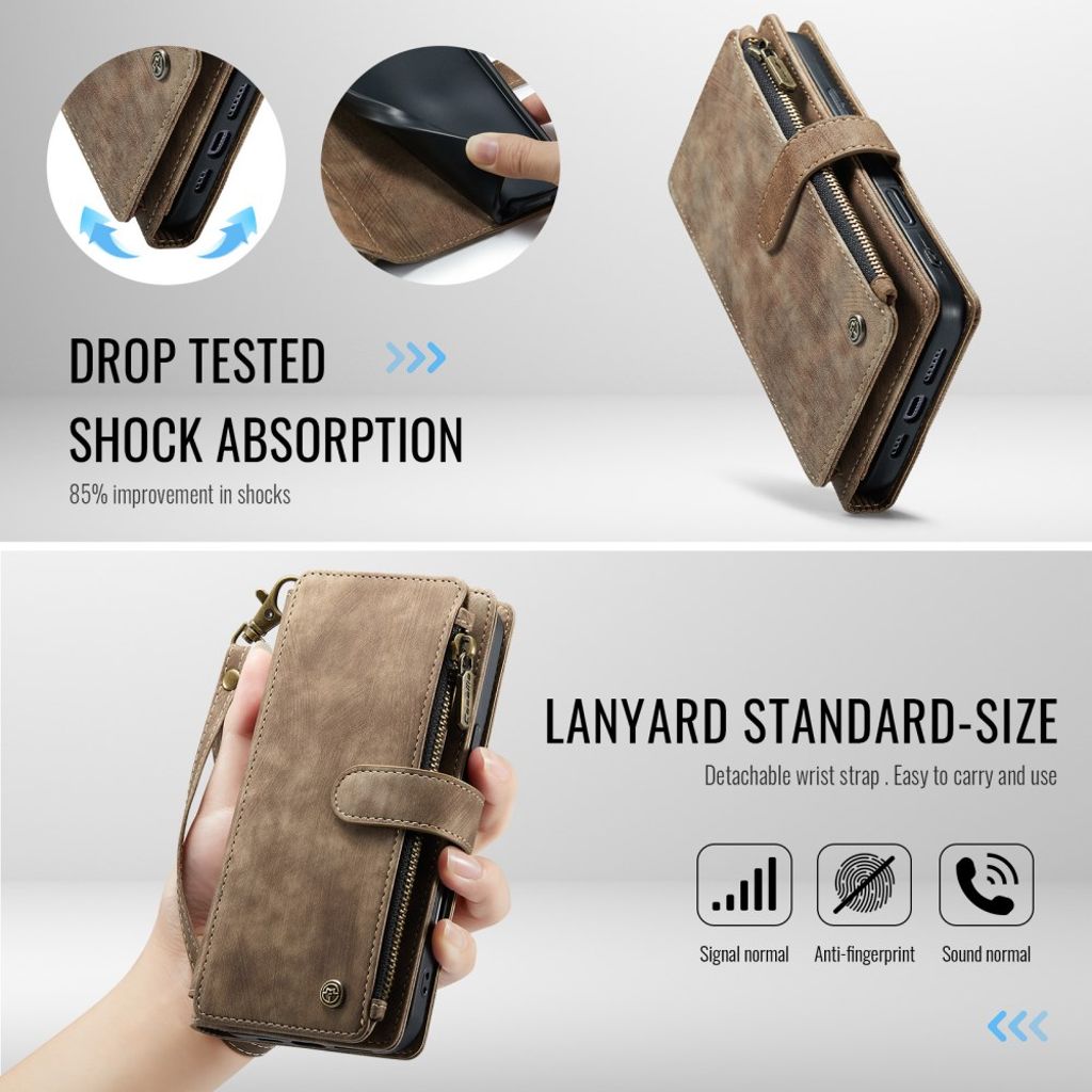 CASEME iPhone 17 Pro Max Etui med Stativ - Brun
